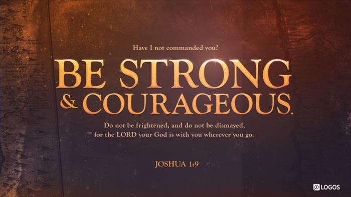 Be Strong. Be Courageous. Be Fearless. Joshua 1:9 Lion Christian