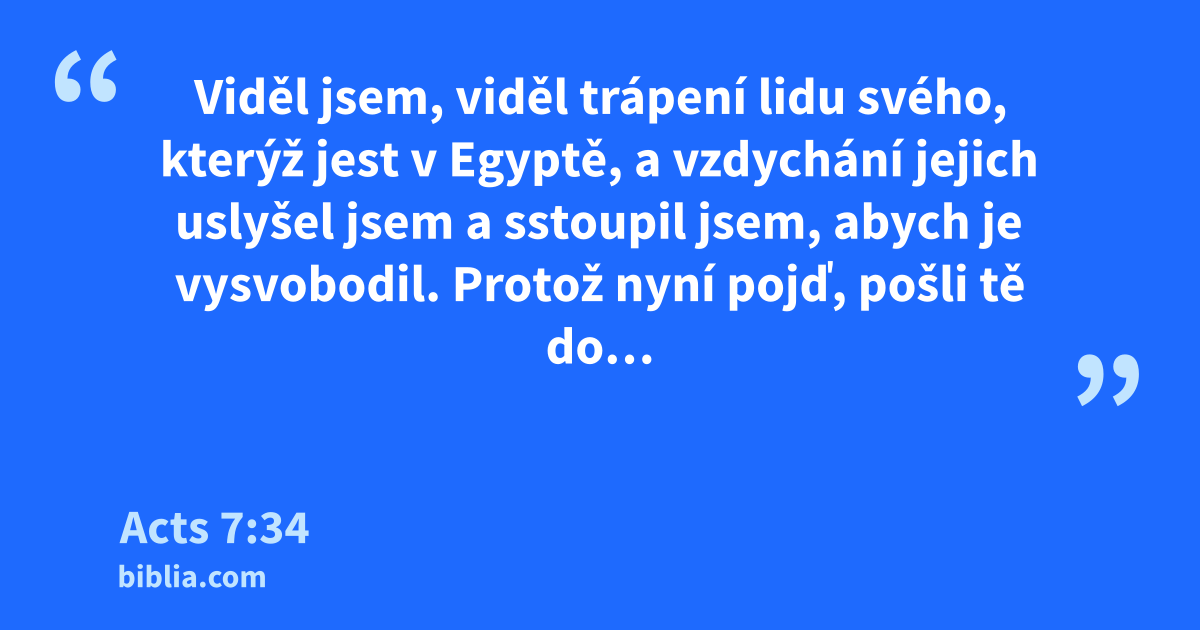 Acts 7:34 (Podle Puvodního Vydání Kralického)