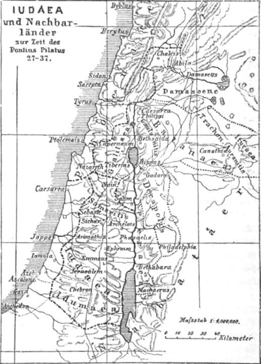 Judäa und seine Nachbarländer zur Zeit des Pontius Pilatus
