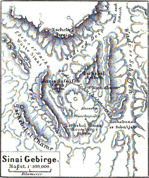 Karte des Sinai-Gebirges
