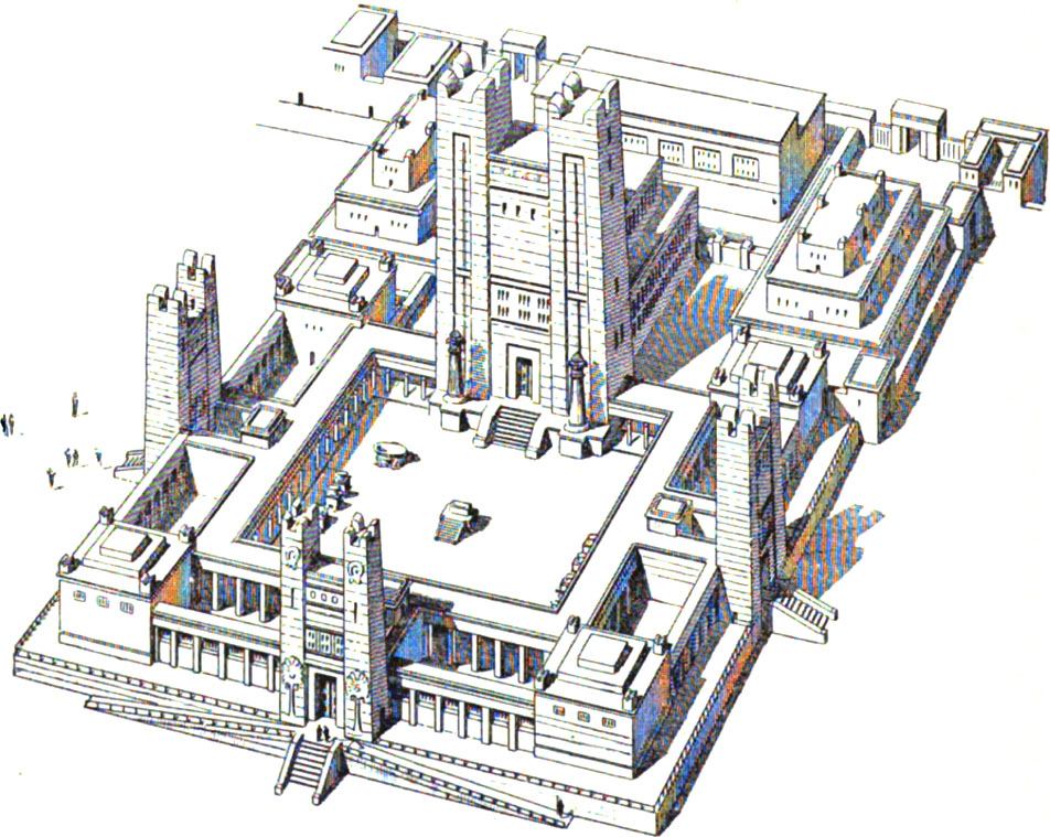 Der innere Teil des Tempels von Jerusalem (obne Vorhof) nach Hesekiel
