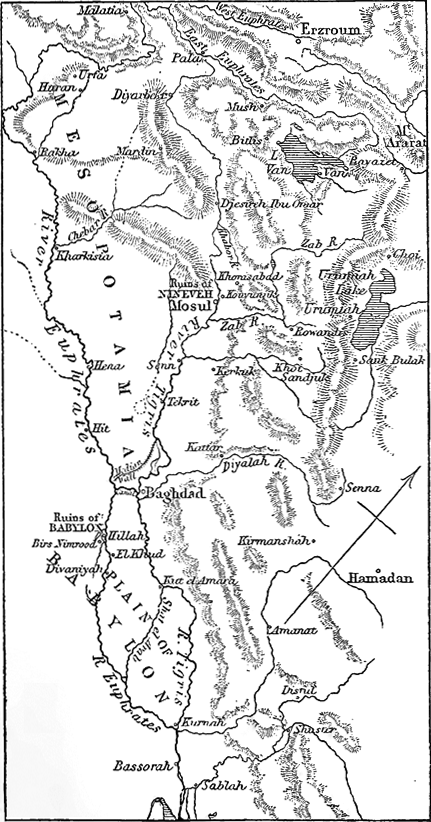 Map Showing Course of Euphrates
