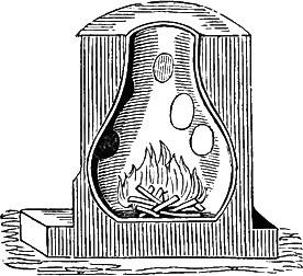 Section of Oven for Baking Bread
