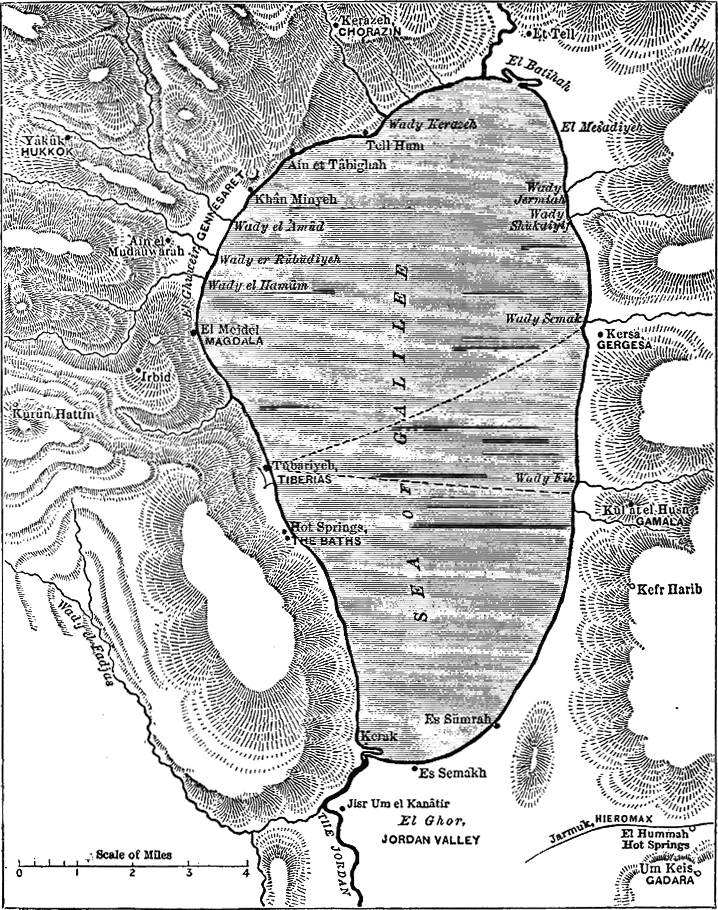 Map of the Sea of Galilee
