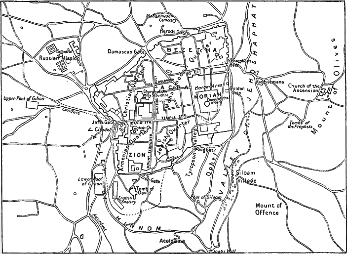 Plan of Modern Jerusalem
