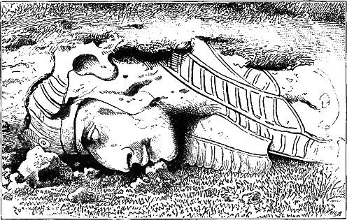 Prostrate Statue of Rameses the Great at Memphis
