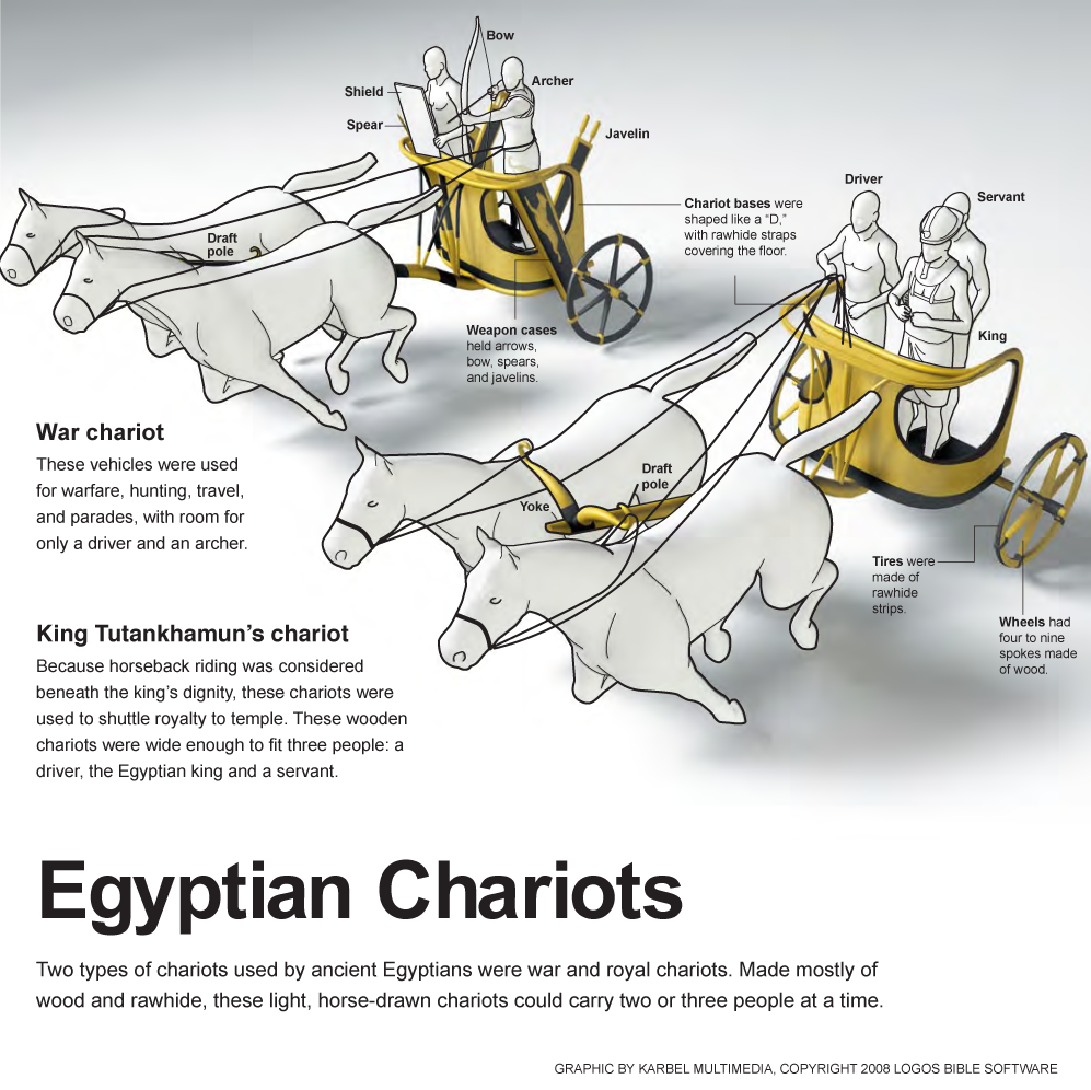 Egyptian Chariots with People
