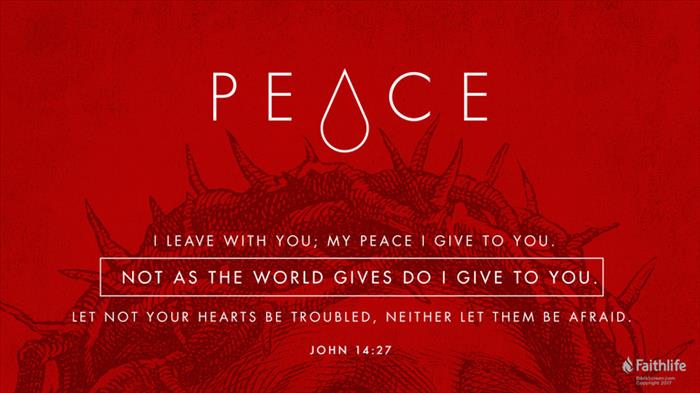 John 14:27–31 (NIV) - John 14:27–31 NIV - Peace I leave with you; my… |  Biblia